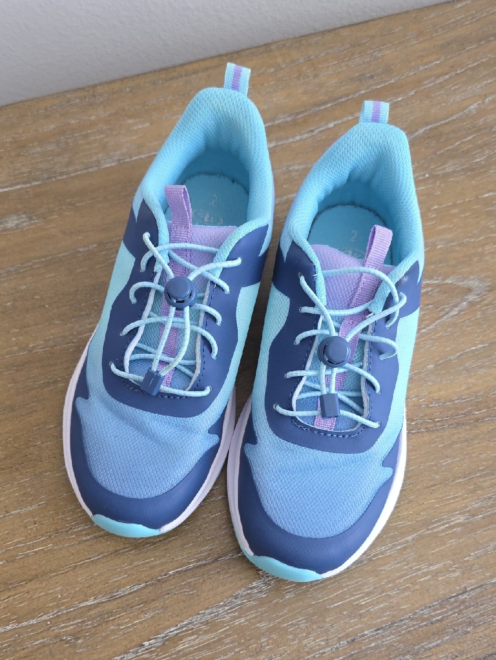 Light Blue and Navy Girl's Athletic Sneakers